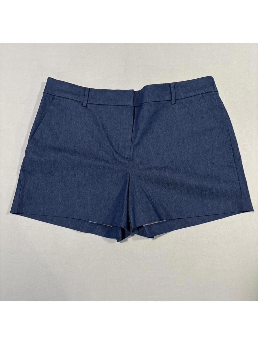 LOFT Riviera Shorts Size 14 Curvy Blue Tailored Summer NWT